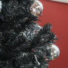 HOMCOM 7' Artificial Christmas Tree with Auto Open - Black-Sturdy and stable base for better stability 