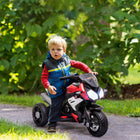 Qaba 6V Kids Electric 3-Wheel Motorcycle with Music and Headlights - Red-Charging time: 8-12 hours 