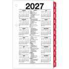 AT-A-GLANCE 2027 Daily Desk Calendar Refill with Monthly Tabs 2-Pages/Day - 6" H x 3-1/2" W - English-Improved paper resists ink bleed