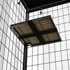 PawHut Outdoor Catio Cat Enclosure with Cover and Platforms - Black-Steel construction with access door ensures cat safety 
