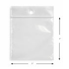 KL Rubber Resealable Polyethylene Bag with Hang Hole - 2 Mil - 2" x 2” - 1000 Pack-Approved for direct food contact