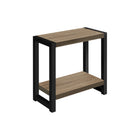 Monarch Specialties 2083 Accent Table - 22"H/Dark Taupe/Black Metal-Product dimensions: 22 inches H x 23.75 inches W x 11.75 inches D