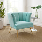 Modway Veronica Channel Tufted Performance Velvet Armchair - Mint-Channel Tufted