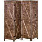 HOMCOM 4-Panel Freestanding Room Divider for Home Office - Natural-Great for creating a personal space or dividing up large rooms
