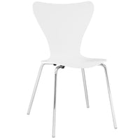 Modway Ernie Dining Side Chair - White-Solid Plywood Seat