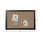 Quartet Cork Bulletin Board, Espresso Frame, 36" x 24"-Framed in rich elegance, the ideal design element for any room