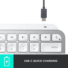 Logitech MX Keys Mini for Mac Minimalist Wireless Illuminated Keyboard - USB-C - Pale Grey-Multi Mac Connectivity: Pair MX Keys Mini for Mac compact keyboard with multiple Mac computers and iPads via Bluetooth Low Energy and switch between them seamlessly
