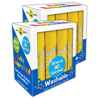 Kwik Stix Solid Tempera Paint Sticks - Yellow - 12/Pack - 2 Pack-Individual coloured Kwik Stix for the ones you use the most!
