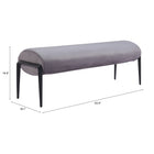 Zuo Glatt Bench - Grey-8