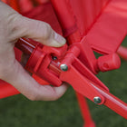 Outsunny Kids Folding Picnic Table & Chair Set with Sun Umbrella - Red-Chair dimension: 15.4" W x 14.6" D x 19.7" H (39 x 37 x 50 cm)
