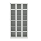 Ceha NH Series 6-Tier Commercial-grade Steel Locker with Front Vents and Standard Sash Lock - Bank of 3 - Light Grey-Sleek, long-lasting design