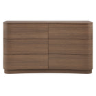 Modway Mirae 6-Drawer Curved Dresser - Brushed Brown Oak-7