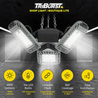 Bell+Howell TriBurst LED Shop Light - 4000 Lumen-Direct Light Anywhere: Enjoy complete control over your workspace lighting with the Triburst’s unique design featuring 3 independently directable light panels- Whether you need focused lighting on a specific area or want to direct the light across your workspace, Triburst’s three panels allow you to direct the light in any direction to suit your needs.