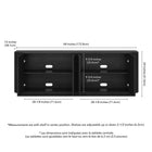 Hudson&Canal Canton TV Stand for TV's up to 75" - Black Grain-8