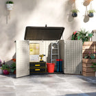 Outsunny 185 Gallon Outdoor Storage Cabinet Deck Box-Only 12 panels for easy 1-person installation
