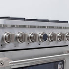Kucht 36" KXP Series Dual Fuel Range Propane Gas - Stainless Steel-Stainless Steel range with professional Gold handle will help you create the ultimate cooking experience
