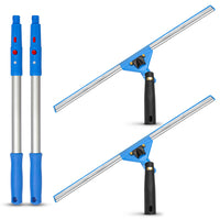 Gritt Commercial Window Washing Kit - 18" Swivel Window Squeegee - 20" Pole Handle - 2 Pack-2 tools for professional window cleaning