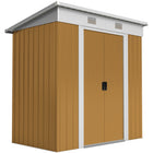 Outsunny 6' x 4' Outdoor Storage Shed - Yellow-Ample storage space
