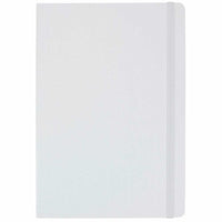 JAM Paper Hardcover Large Journal Notebook with Elastic - 100 Lined Sheets - 5 7/8" x 8 1/2" - White-Colour: White | Be stylish and organized with a colourful note book.