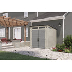 Suncast Modernist Storage Shed - 7' x 7' - Vanilla/Dove Grey-All weather construction provides water resistance and UV protection.