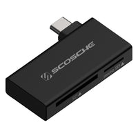 Scosche High Speed 2-in-1 USB-C - SD Memory Card Reader - Black-Dual card interfaces each support high-speed data transfer up to 5,129 Mbps (USB-C 3.0), allowing you to transfer even large files in just seconds