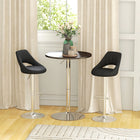 HOMCOM - Table de bar rond, assemblage facile pour bar à domicile, petite salle à manger - noyer-Taille pour 2 personnes, adaptée aux petits bars à domicile et aux espaces repas 