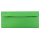 JAM Paper #10 Business Envelopes with Peel and Seal Closure, 4 1/8 x 9.5, Brite Hue Christmas Green Recycled, 100 Pack (86555g)-Opening: open end