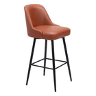 Zuo Keppel Swivel Barstool - Brown-Ergonomic and supportive footrest
