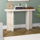 Hudson&Canal Dimitra 42"W Console Table - Alder White-Finished in wood-look alder white