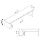 Manhattan Comfort Nomad 67.91" Modern Dining Bench - Black-550 Lb. Weight Capacity