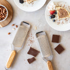 Minimal Graters with Wooden Handle - 4 Pack-Materials: food grade stainless steel and natural solid acacia wood