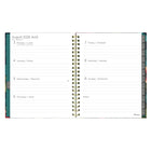 Blueline 17 Months Weekly/Monthly Planner - August to Dec - 11" H x 8"-1/2" W - Flower Design - Bilingual-Ruled weekly layout