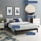 Modway Lodge Wooden Queen-Size Platform Bed Frame - Walnut-Box Spring Replacement