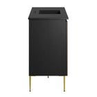 Modway Alchemist 48" Single Sink Bathroom Vanity - Black-Tapered Metal Legs
