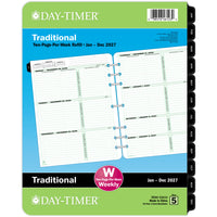 Day-Timer 2027 Tabbed Weekly Planner Refill Folio Size - 11" x 8-1/2" - English-Page size: 11" H x 8-1/2" W