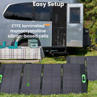 Yoshino SP200 Foldable 200W Monocrystalline Portable Solar Panel-POWER & CAPACITY – Yoshino portable solar panels utilize advanced solar technology, boasting mono-crystalline silicon solar cells with an impressive 23% efficiency rating, enabling optimal energy conversion from sunlight. Additionally, these panels are designed to be expandable, allowing you to purchase and link multiple panels together to increase the overall energy capacity.