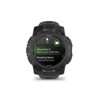 Garmin Instinct 3 Tactical Edition AMOLED Smartwatch - 50 mm - Black with Black Band-MISSION-READY - Dedicated tactical features include a jumpmaster activity, waypoint projection, dualposition GPS format, preloaded tactical activity, stealth mode, kill switch, rucking activity, and an integrated ballistics solver from Applied Ballistics with a one-time fee.