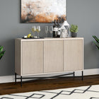 Hudson&Canal Brighton 48"W Buffet Table - Alder White-Product Dimensions: 14" L x 47.5" W x 32" H