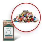 TerraCycle Bedroom Separation - Zero Waste Box - Small-Recycle non-organic waste generated in your bedroom that does not have a municipal recycling solution. This includes baby gear, books and magazines, eyewear, jewellery, cleaning accessories, fabrics and clothing, interior home furnishings, paper packaging, personal care accessories, pet products (non-food), plastic packaging, shoes, media storage, and toys.