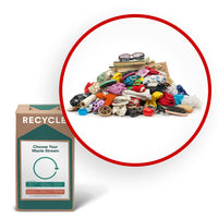 TerraCycle Bedroom Separation - Zero Waste Box - Small-Recycle non-organic waste generated in your bedroom that does not have a municipal recycling solution. This includes baby gear, books and magazines, eyewear, jewellery, cleaning accessories, fabrics and clothing, interior home furnishings, paper packaging, personal care accessories, pet products (non-food), plastic packaging, shoes, media storage, and toys.