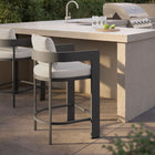 Modway Tahoe Outdoor Patio Aluminum Counter Stool - 36.5" - White-Coutner-height Seating