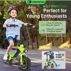 Gyrocopters Radi8 Electric Scooter for Kids - Speed 25 kmph - Range 20 km - LED Lights - Green-Fuel your child’s sense of adventure with a powerful motor and a long-lasting 5.2 Ah battery