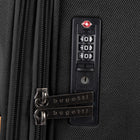 Bugatti Cannes 29" Softside Spinner Check-in Luggage - Black-Zipper-release expansion system for 20% more packing space