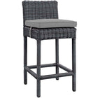 Modway Summon Outdoor Patio Sunbrella Bar Stool - Gray Gray-Long Lasting Sunbrella Fabric 