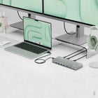 Plugable USB-C DUAL 4K Monitors 100W Laptop Docking Station-100W Charging—Leave your power cord at home. If your laptop supports USB-C Power Delivery, 100W charging provided by this USB C dock will supply all the power your laptop needs for your productive endeavors and ensures you get the right charge