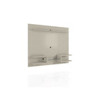 Manhattan Comfort Plaza 64.25" Modern Floating Entertainment Center - Off White-Includes Brackets to Mount TV on Panel
