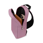 Bugatti Sling Bag with lockable zippers- Pink-Main compartment with anti-theft zippered opening