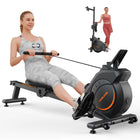 Yosuda 90 Magnetic Rowing Machine-Compact design allows upright storage, saving valuable space when not in use