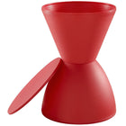 Modway Haste Backless Stool - Red-Accent Stool or Side Table