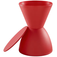 Modway Haste Backless Stool - Red-Accent Stool or Side Table